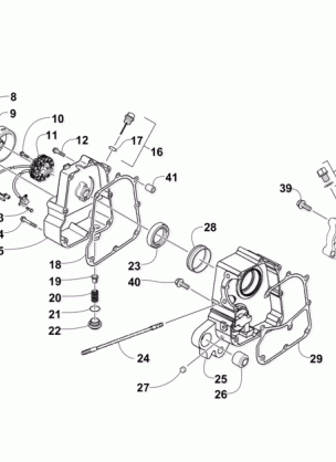 RIGHT CRANKCASE AND COVER ASSEMBLY