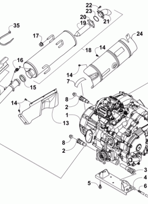 ENGINE AND EXHAUST