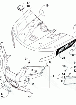 FRONT BODY PANEL AND HEADLIGHT ASSEMBLIES