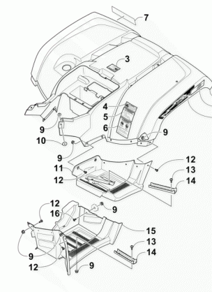 REAR BODY PANEL AND FOOTWELL ASSEMBLIES