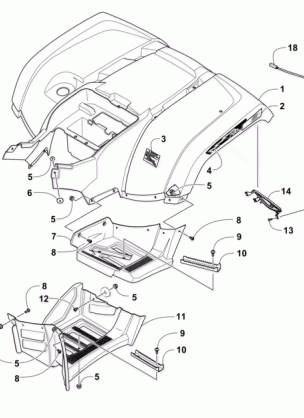 REAR BODY PANEL AND FOOTWLL ASSEMBLIES