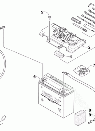 BATTERY AND STARTER ASSEMBLY