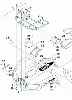 FRONT RACK BODY PANEL AND HEADLIGHT ASSEMBLIES