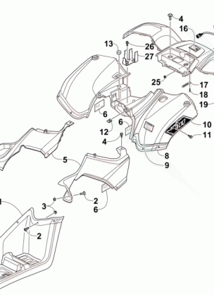 REAR BODY AND TAILLIGHT ASSEMBLY