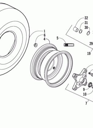 FRONT WHEELS AND BRAKE ASSEMBLY