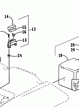 STORAGE BOX AND BATTERY ASSEMBLY