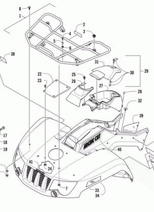 FRONT RACK BODY PANEL AND HEADLIGHT ASSEMBLIES