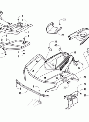 FRONT BODY RACK AND HEADLIGHT ASSEMBLY