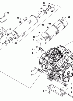 ENGINE AND EXHAUST