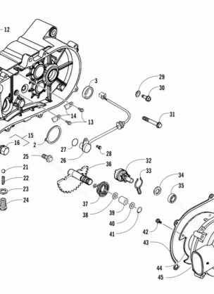 LEFT CRANKCASE AND COVER ASSEMBLY