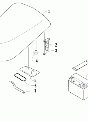 SEAT BATTERY AND TOOL KIT ASSEMBLIES