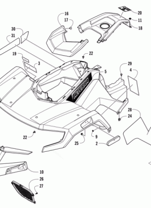 FRONT BODY AND HEADLIGHT ASSEMBLY