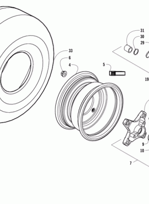 FRONT WHEELS AND BRAKE ASSEMBLY