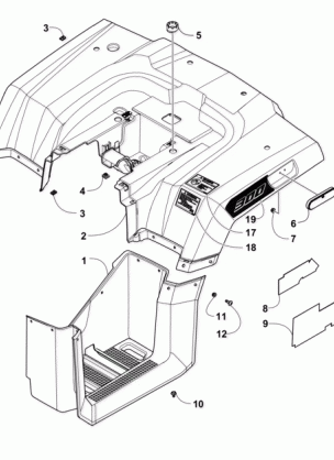 REAR BODY AND TAILLIGHT ASSEMBLY