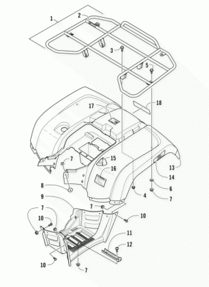 REAR RACK BODY PANEL AND FOOTWELL ASSEMBLIES