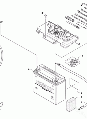 BATTERY AND STARTER ASSEMBLY