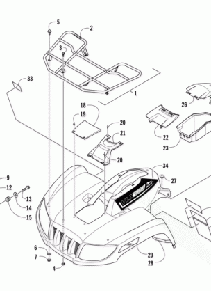 FRONT RACK BODY PANEL AND HEADLIGHT ASSEMBLIES