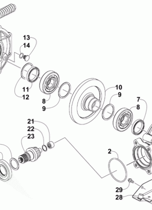 REAR DRIVE GEARCASE ASSEMBLY