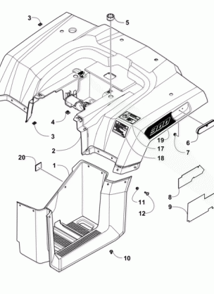 REAR BODY AND TAILLIGHT ASSEMBLY