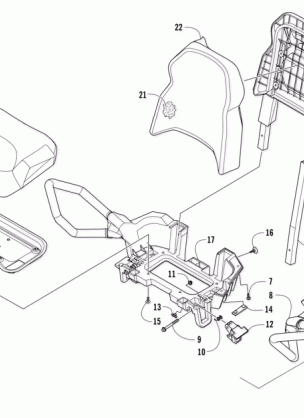 PASSENGER SEAT AND BACKREST ASSEMBLY