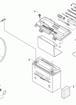 BATTERY AND STARTER ASSEMBLY