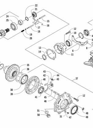 FRONT DRIVE GEARCASE ASSEMBLY