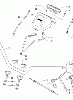 HANDLEBAR INSTRUMENT POD AND CONTROL ASSEMBLIES