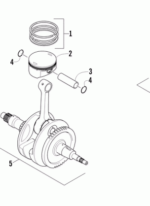 PISTON AND CRANKSHAFT ASSEMBLY