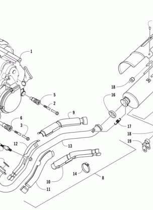 ENGINE AND EXHAUST