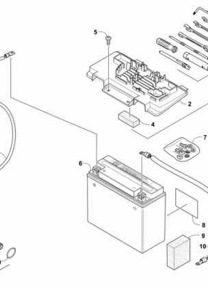 BATTERY AND STARTER ASSEMBLY