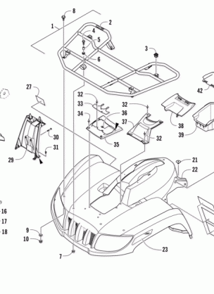 FRONT RACK BODY PANEL AND HEADLIGHT ASSEMBLIES