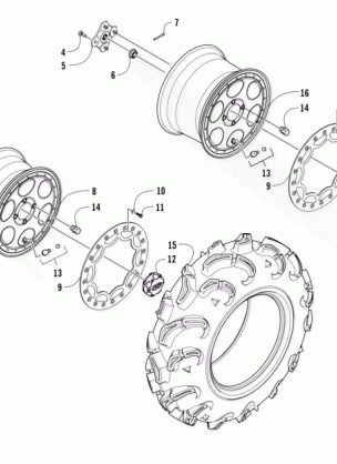 WHEEL AND TIRE ASSEMBLY