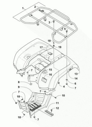 REAR RACK BODY PANEL AND FOOTWELL ASSEMBLIES