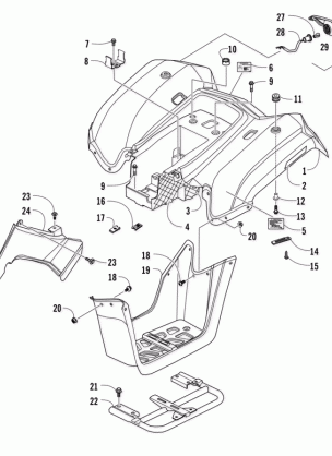 REAR BODY PANEL AND TAILLIGHT ASSEMBLIES