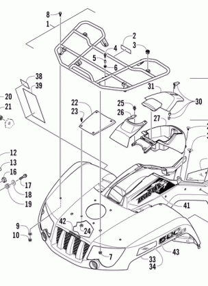 FRONT RACK BODY PANEL AND HEADLIGHT ASSEMBLIES