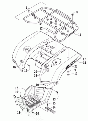 REAR RACK BODY PANEL AND FOOTWELL ASSEMBLIES