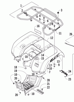 REAR RACK BODY PANEL AND FOOTWELL ASSEMBLIES