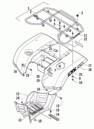 REAR RACK BODY PANEL AND FOOTWELL ASSEMBLIES