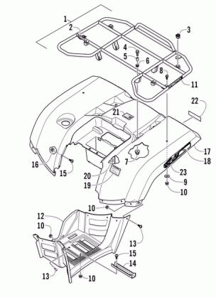 REAR RACK BODY PANEL AND FOOTWELL ASSEMBLIES