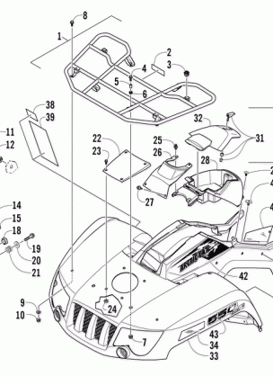 FRONT RACK BODY PANEL AND HEADLIGHT ASSEMBLIES