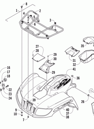 FRONT RACK BODY PANEL AND HEADLIGHT ASSEMBLIES