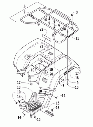 REAR RACK BODY PANEL AND FOOTWELL ASSEMBLIES