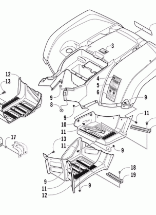 REAR BODY PANEL AND FOOTWELL ASSEMBLIES