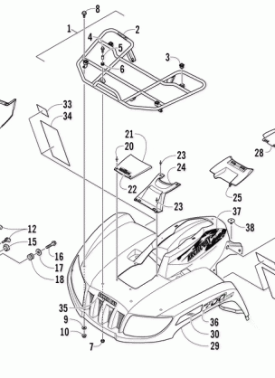 FRONT RACK BODY PANEL AND HEADLIGHT ASSEMBLIES