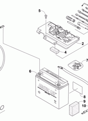 BATTERY AND STARTER ASSEMBLY