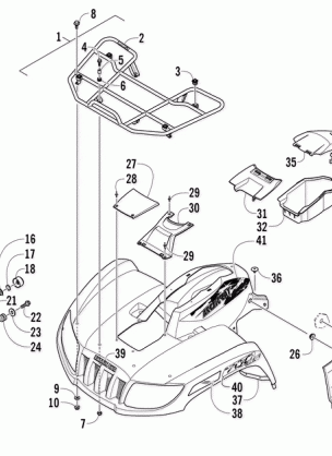 FRONT RACK BODY PANEL AND HEADLIGHT ASSEMBLIES