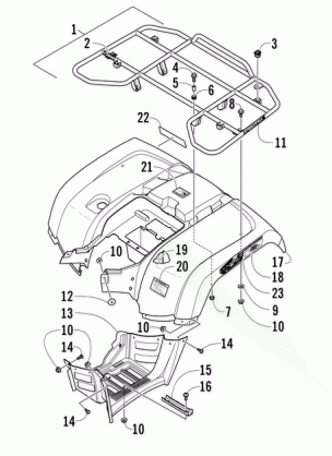 REAR RACK BODY PANEL AND FOOTWELL ASSEMBLIES