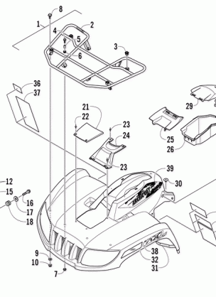 FRONT RACK BODY PANEL AND HEADLIGHT ASSEMBLIES