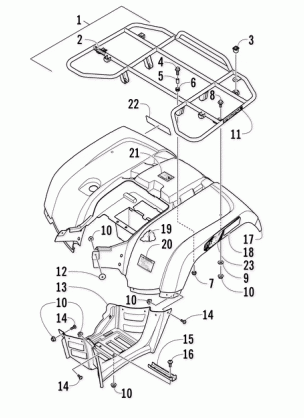 REAR RACK BODY PANEL AND FOOTWELL ASSEMBLIES