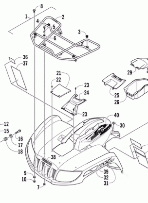 FRONT RACK BODY PANEL AND HEADLIGHT ASSEMBLIES